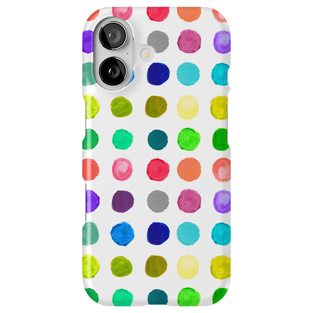 Polka Dot 15 Tough Cases For Apple iPhone (17, 16, 15, 14, 13, 12, 11, X, SE, 8, 7/ Air, Plus, Pro, Max, Mini, XR, XS), Print in USA