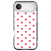 Dots White Tough Cases For Apple iPhone (17, 16, 15, 14, 13, 12, 11, X, SE, 8, 7/ Air, Plus, Pro, Max, Mini, XR, XS), Print in USA