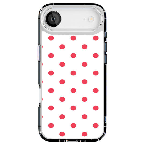 Dots White Tough Cases For Apple iPhone (17, 16, 15, 14, 13, 12, 11, X, SE, 8, 7/ Air, Plus, Pro, Max, Mini, XR, XS), Print in USA