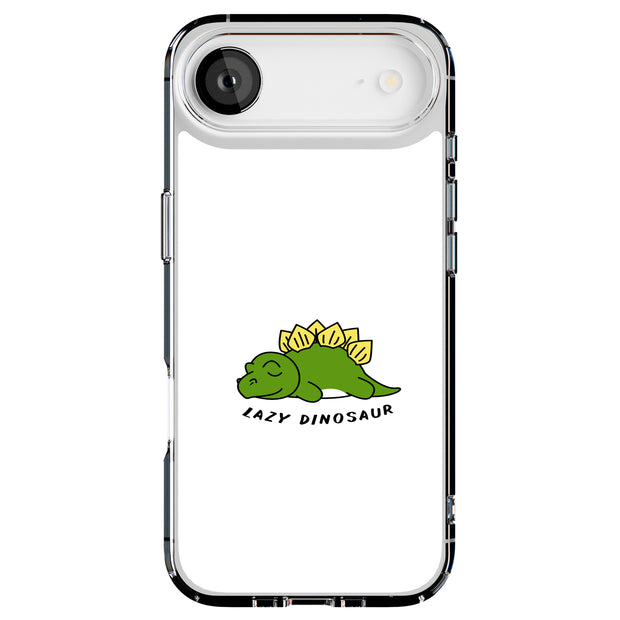 Lazy Dinosaur Tough Cases For Apple iPhone (17, 16, 15, 14, 13, 12, 11, X, SE, 8, 7/ Air, Plus, Pro, Max, Mini, XR, XS), Print in USA
