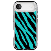 Bule Zebra Skin Tough Cases For Apple iPhone (17, 16, 15, 14, 13, 12, 11, X, SE, 8, 7/ Air, Plus, Pro, Max, Mini, XR, XS), Print in USA
