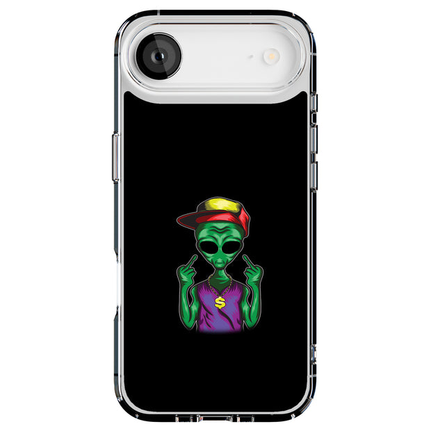 Finger Alien Tough Cases For Apple iPhone (17, 16, 15, 14, 13, 12, 11, X, SE, 8, 7/ Air, Plus, Pro, Max, Mini, XR, XS), Print in USA