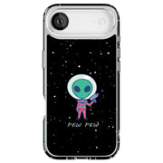 Pew Pew Alien Tough Cases For Apple iPhone (17, 16, 15, 14, 13, 12, 11, X, SE, 8, 7/ Air, Plus, Pro, Max, Mini, XR, XS), Print in USA