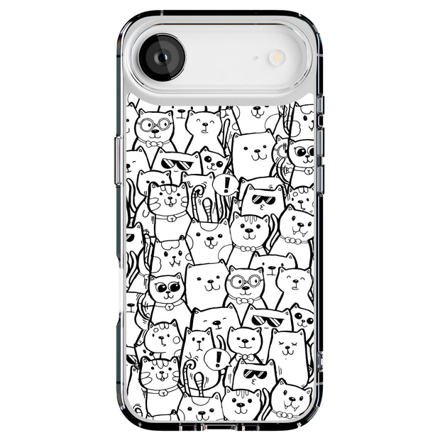 Comic Cat Tough Cases For Apple iPhone (17, 16, 15, 14, 13, 12, 11, X, SE, 8, 7/ Air, Plus, Pro, Max, Mini, XR, XS), Print in USA