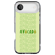 Avocado Text  Tough Cases For Apple iPhone (17, 16, 15, 14, 13, 12, 11, X, SE, 8, 7/ Air, Plus, Pro, Max, Mini, XR, XS), Print in USA