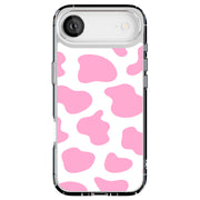 Cow Shape Pink Tough Cases For Apple iPhone (17, 16, 15, 14, 13, 12, 11, X, SE, 8, 7/ Air, Plus, Pro, Max, Mini, XR, XS), Print in USA