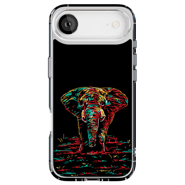 Elephant Color Tough Cases For Apple iPhone (17, 16, 15, 14, 13, 12, 11, X, SE, 8, 7/ Air, Plus, Pro, Max, Mini, XR, XS), Print in USA