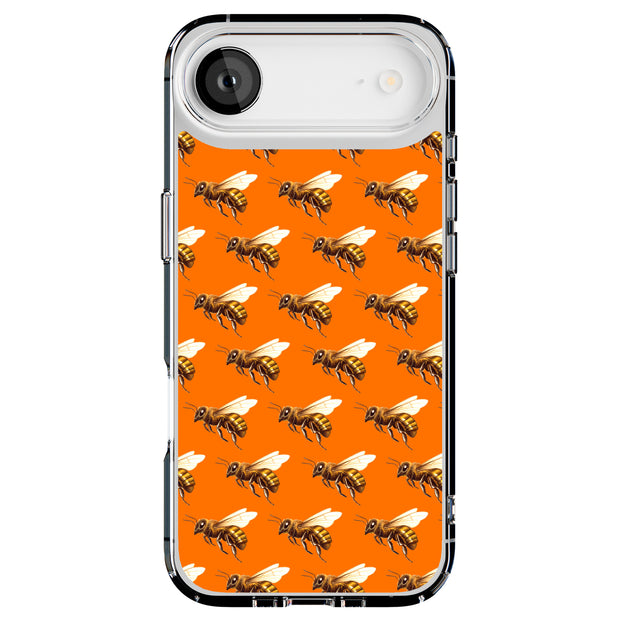Bee Pattern Tough Cases For Apple iPhone (17, 16, 15, 14, 13, 12, 11, X, SE, 8, 7/ Air, Plus, Pro, Max, Mini, XR, XS), Print in USA
