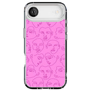 Line Face Tough Cases For Apple iPhone (17, 16, 15, 14, 13, 12, 11, X, SE, 8, 7/ Air, Plus, Pro, Max, Mini, XR, XS), Print in USA