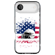 USA Flag Helmet Tough Cases For Apple iPhone (17, 16, 15, 14, 13, 12, 11, X, SE, 8, 7/ Air, Plus, Pro, Max, Mini, XR, XS), Print in USA