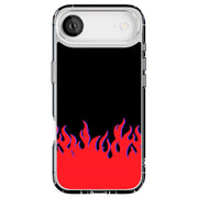 Red Flames Tough Cases For Apple iPhone (17, 16, 15, 14, 13, 12, 11, X, SE, 8, 7/ Air, Plus, Pro, Max, Mini, XR, XS), Print in USA