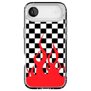 Checkers Flame Tough Cases For Apple iPhone (17, 16, 15, 14, 13, 12, 11, X, SE, 8, 7/ Air, Plus, Pro, Max, Mini, XR, XS), Print in USA