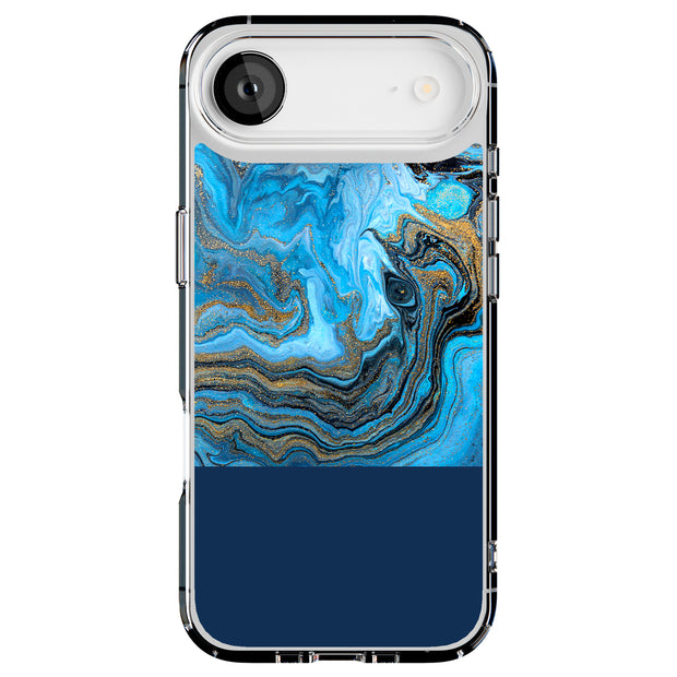 Marble Gold Blu Tough Cases For Apple iPhone (17, 16, 15, 14, 13, 12, 11, X, SE, 8, 7/ Air, Plus, Pro, Max, Mini, XR, XS), Print in USA