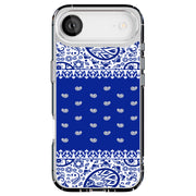 Paisley Blue Tough Cases For Apple iPhone (17, 16, 15, 14, 13, 12, 11, X, SE, 8, 7/ Air, Plus, Pro, Max, Mini, XR, XS), Print in USA