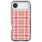 Plaid Grid Line Tough Cases For Apple iPhone (17, 16, 15, 14, 13, 12, 11, X, SE, 8, 7/ Air, Plus, Pro, Max, Mini, XR, XS), Print in USA