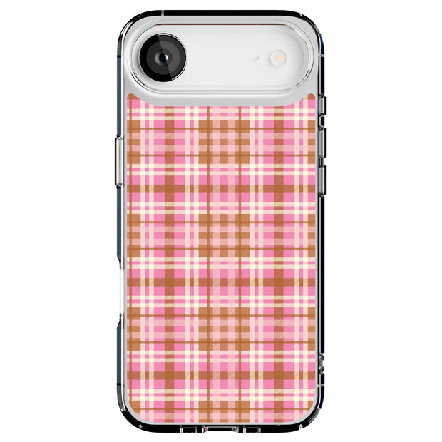 Plaid Grid Line Tough Cases For Apple iPhone (17, 16, 15, 14, 13, 12, 11, X, SE, 8, 7/ Air, Plus, Pro, Max, Mini, XR, XS), Print in USA
