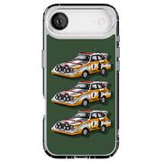 Rally Race Car Tough Cases For Apple iPhone (17, 16, 15, 14, 13, 12, 11, X, SE, 8, 7/ Air, Plus, Pro, Max, Mini, XR, XS), Print in USA