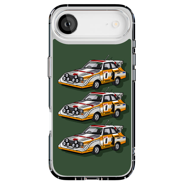 Rally Race Car Tough Cases For Apple iPhone (17, 16, 15, 14, 13, 12, 11, X, SE, 8, 7/ Air, Plus, Pro, Max, Mini, XR, XS), Print in USA