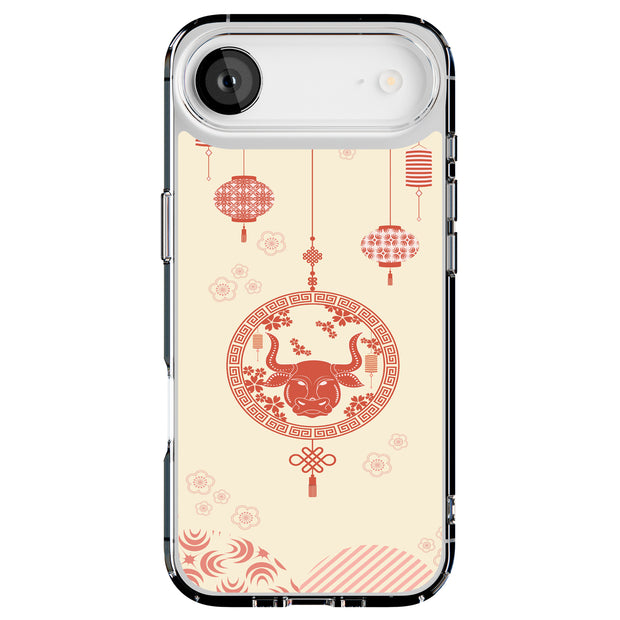 Year the Ox 1 Tough Cases For Apple iPhone (17, 16, 15, 14, 13, 12, 11, X, SE, 8, 7/ Air, Plus, Pro, Max, Mini, XR, XS), Print in USA