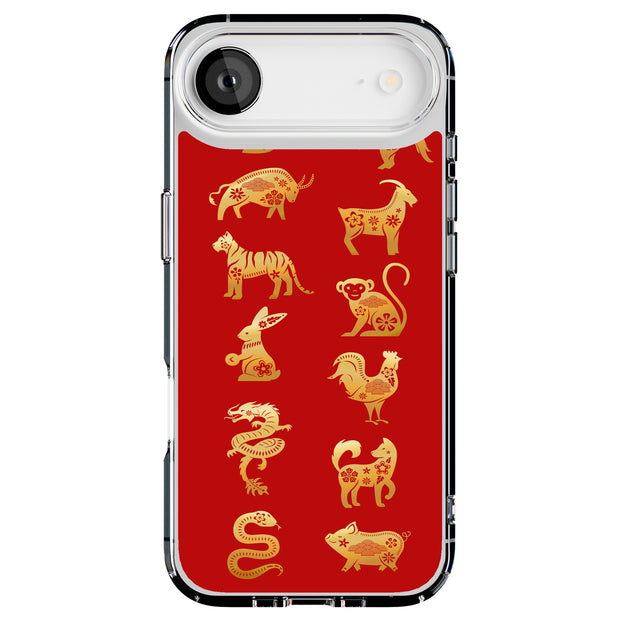 Chinese zodiac1 Tough Cases For Apple iPhone (17, 16, 15, 14, 13, 12, 11, X, SE, 8, 7/ Air, Plus, Pro, Max, Mini, XR, XS), Print in USA