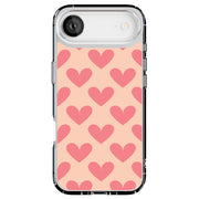 Red Hearts Tough Cases For Apple iPhone (17, 16, 15, 14, 13, 12, 11, X, SE, 8, 7/ Air, Plus, Pro, Max, Mini, XR, XS), Print in USA