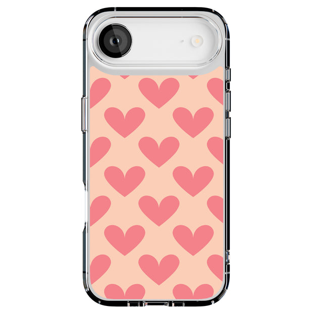 Red Hearts Tough Cases For Apple iPhone (17, 16, 15, 14, 13, 12, 11, X, SE, 8, 7/ Air, Plus, Pro, Max, Mini, XR, XS), Print in USA