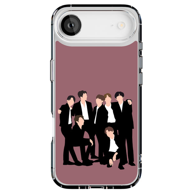 BTS Bangtan 15 Tough Cases For Apple iPhone (17, 16, 15, 14, 13, 12, 11, X, SE, 8, 7/ Air, Plus, Pro, Max, Mini, XR, XS), Print in USA