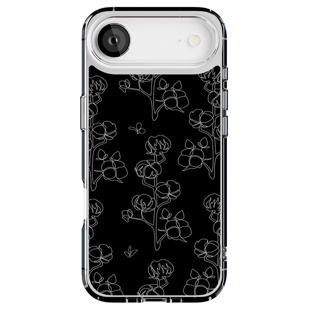 Line Art Flower Tough Cases For Apple iPhone (17, 16, 15, 14, 13, 12, 11, X, SE, 8, 7/ Air, Plus, Pro, Max, Mini, XR, XS), Print in USA