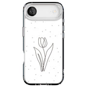 Line Art Tulip Tough Cases For Apple iPhone (17, 16, 15, 14, 13, 12, 11, X, SE, 8, 7/ Air, Plus, Pro, Max, Mini, XR, XS), Print in USA