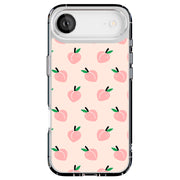 Cute Pink Peach Tough Cases For Apple iPhone (17, 16, 15, 14, 13, 12, 11, X, SE, 8, 7/ Air, Plus, Pro, Max, Mini, XR, XS), Print in USA