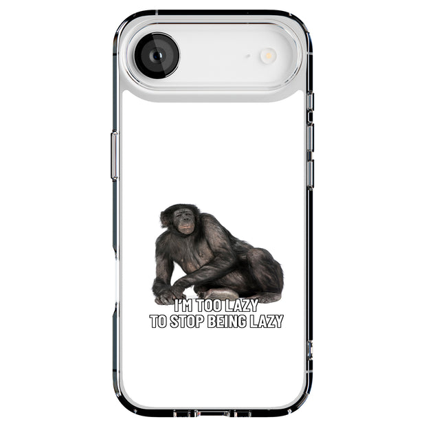Funny Meme Lazy Tough Cases For Apple iPhone (17, 16, 15, 14, 13, 12, 11, X, SE, 8, 7/ Air, Plus, Pro, Max, Mini, XR, XS), Print in USA