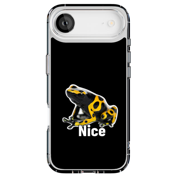Meme Nice Frog Tough Cases For Apple iPhone (17, 16, 15, 14, 13, 12, 11, X, SE, 8, 7/ Air, Plus, Pro, Max, Mini, XR, XS), Print in USA