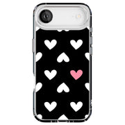 Pink Hearts Tough Cases For Apple iPhone (17, 16, 15, 14, 13, 12, 11, X, SE, 8, 7/ Air, Plus, Pro, Max, Mini, XR, XS), Print in USA
