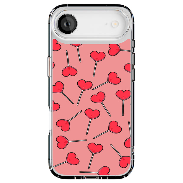 Lollypop Hearts Tough Cases For Apple iPhone (17, 16, 15, 14, 13, 12, 11, X, SE, 8, 7/ Air, Plus, Pro, Max, Mini, XR, XS), Print in USA