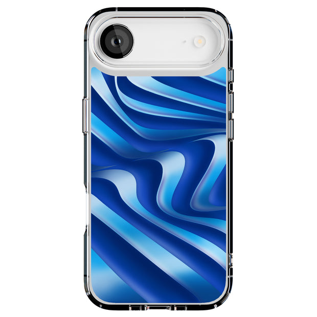 Blue Wavy 1 Tough Cases For Apple iPhone (17, 16, 15, 14, 13, 12, 11, X, SE, 8, 7/ Air, Plus, Pro, Max, Mini, XR, XS), Print in USA