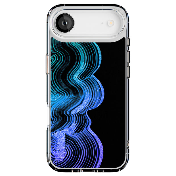 Blue Wavy 5 Tough Cases For Apple iPhone (17, 16, 15, 14, 13, 12, 11, X, SE, 8, 7/ Air, Plus, Pro, Max, Mini, XR, XS), Print in USA