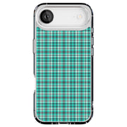 Blue Plaid Tough Cases For Apple iPhone (17, 16, 15, 14, 13, 12, 11, X, SE, 8, 7/ Air, Plus, Pro, Max, Mini, XR, XS), Print in USA