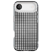 Black Plaid Tough Cases For Apple iPhone (17, 16, 15, 14, 13, 12, 11, X, SE, 8, 7/ Air, Plus, Pro, Max, Mini, XR, XS), Print in USA
