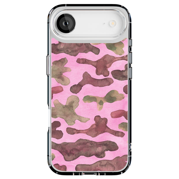 Camouflage Pink Tough Cases For Apple iPhone (17, 16, 15, 14, 13, 12, 11, X, SE, 8, 7/ Air, Plus, Pro, Max, Mini, XR, XS), Print in USA