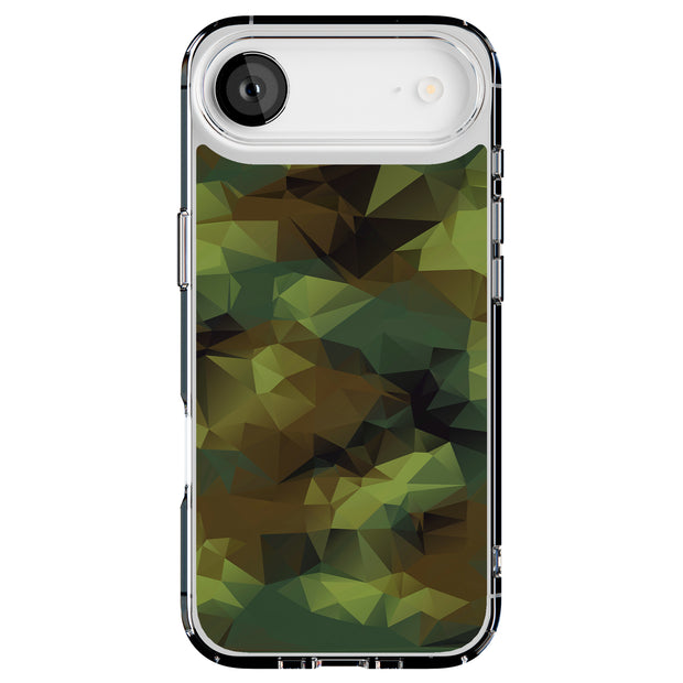 Camo Triangular Tough Cases For Apple iPhone (17, 16, 15, 14, 13, 12, 11, X, SE, 8, 7/ Air, Plus, Pro, Max, Mini, XR, XS), Print in USA