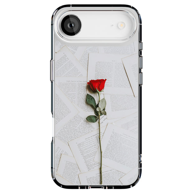 Red Rose Flower Tough Cases For Apple iPhone (17, 16, 15, 14, 13, 12, 11, X, SE, 8, 7/ Air, Plus, Pro, Max, Mini, XR, XS), Print in USA