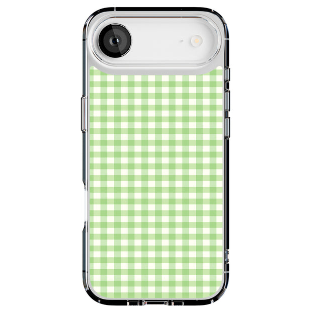 Pale Green Grid Tough Cases For Apple iPhone (17, 16, 15, 14, 13, 12, 11, X, SE, 8, 7/ Air, Plus, Pro, Max, Mini, XR, XS), Print in USA