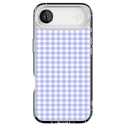 Blue Gingham Tough Cases For Apple iPhone (17, 16, 15, 14, 13, 12, 11, X, SE, 8, 7/ Air, Plus, Pro, Max, Mini, XR, XS), Print in USA