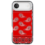 Red Bandana Tough Cases For Apple iPhone (17, 16, 15, 14, 13, 12, 11, X, SE, 8, 7/ Air, Plus, Pro, Max, Mini, XR, XS), Print in USA