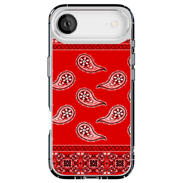 Red Bandana Tough Cases For Apple iPhone (17, 16, 15, 14, 13, 12, 11, X, SE, 8, 7/ Air, Plus, Pro, Max, Mini, XR, XS), Print in USA