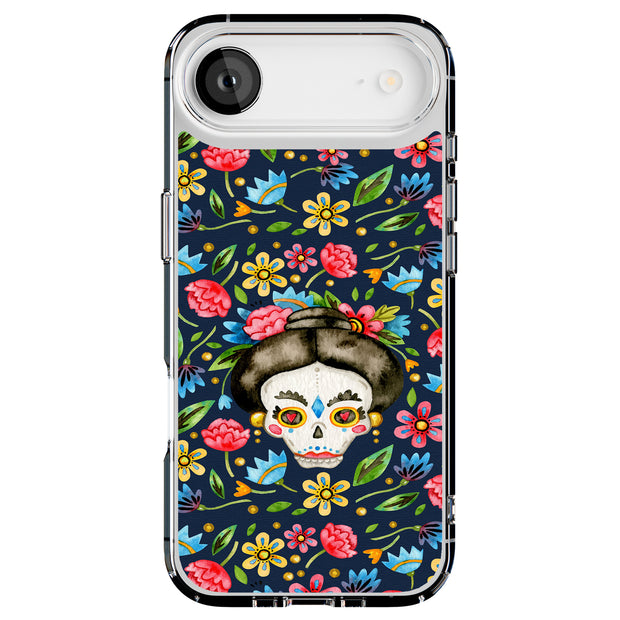Skull Floral Tough Cases For Apple iPhone (17, 16, 15, 14, 13, 12, 11, X, SE, 8, 7/ Air, Plus, Pro, Max, Mini, XR, XS), Print in USA