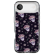 Skull Floral 1 Tough Cases For Apple iPhone (17, 16, 15, 14, 13, 12, 11, X, SE, 8, 7/ Air, Plus, Pro, Max, Mini, XR, XS), Print in USA