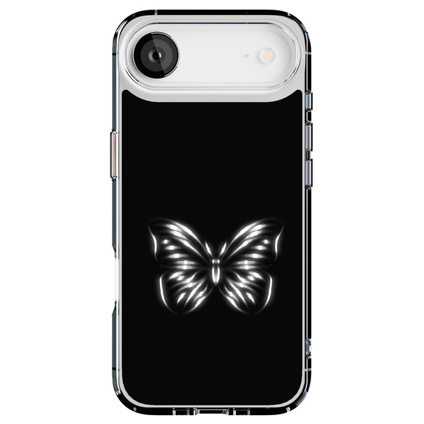 B/W Butterfly Tough Cases For Apple iPhone (17, 16, 15, 14, 13, 12, 11, X, SE, 8, 7/ Air, Plus, Pro, Max, Mini, XR, XS), Print in USA
