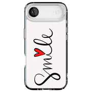 Smile Red Heart Tough Cases For Apple iPhone (17, 16, 15, 14, 13, 12, 11, X, SE, 8, 7/ Air, Plus, Pro, Max, Mini, XR, XS), Print in USA