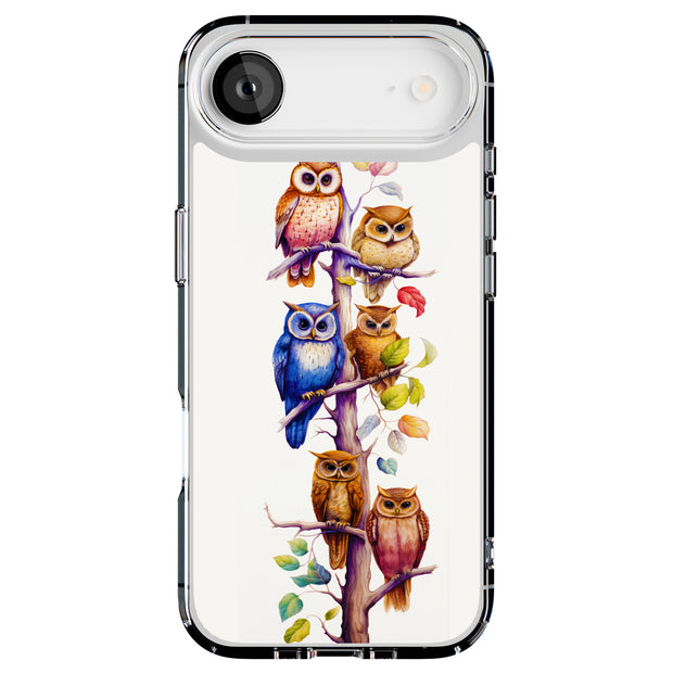 Owls Tree 1 Tough Cases For Apple iPhone (17, 16, 15, 14, 13, 12, 11, X, SE, 8, 7/ Air, Plus, Pro, Max, Mini, XR, XS), Print in USA